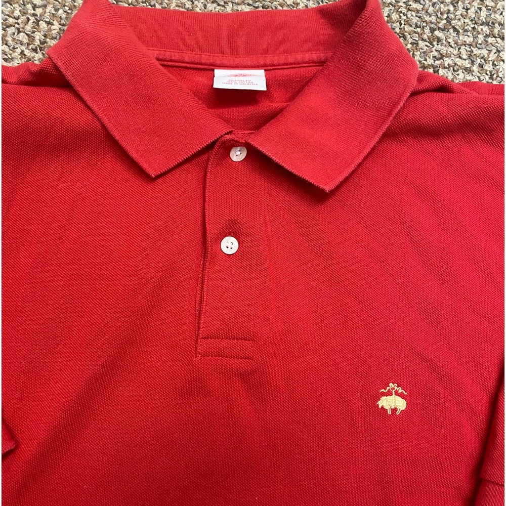 BROOKS BROTHERS RED COTTON Polo Shirt SHORT Sleeve SIZE XL EUC B14-20